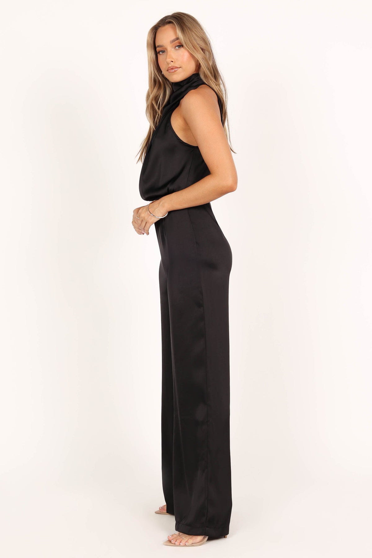 Savannah One Shoulder Jumpsuit in Black – view 4 of 7