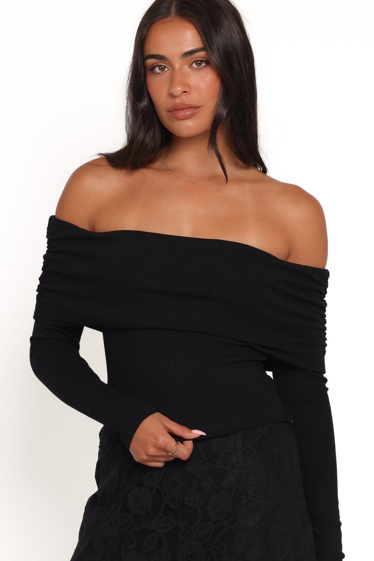 Alina Lace Pant Set in Black – view 2 of 7