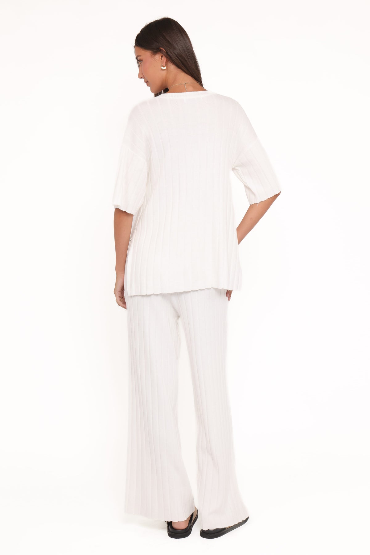 Alix Ribbed Knit Set in Cream – view 4 of 7