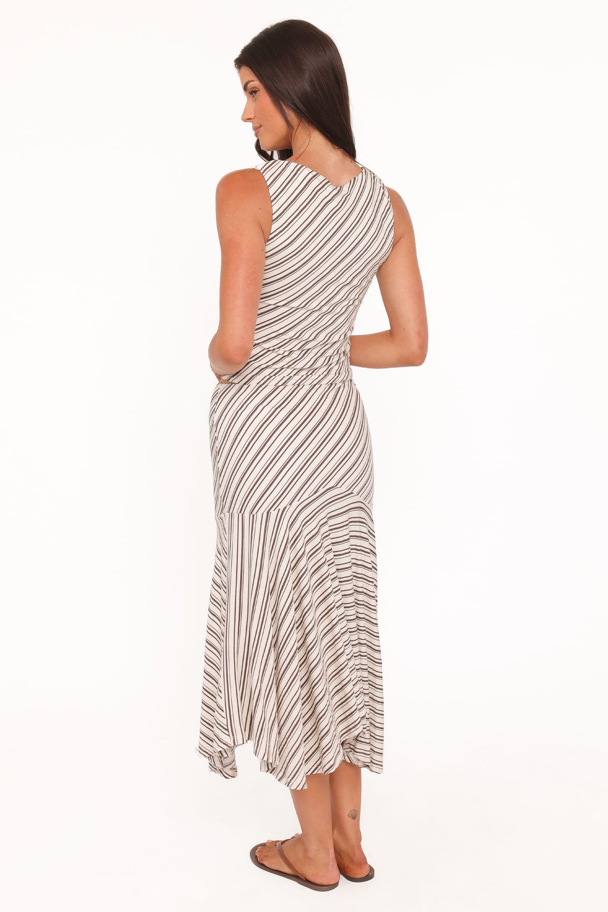 Amber Skirt Set in Cream/Brown Stripe – view 6 of 9