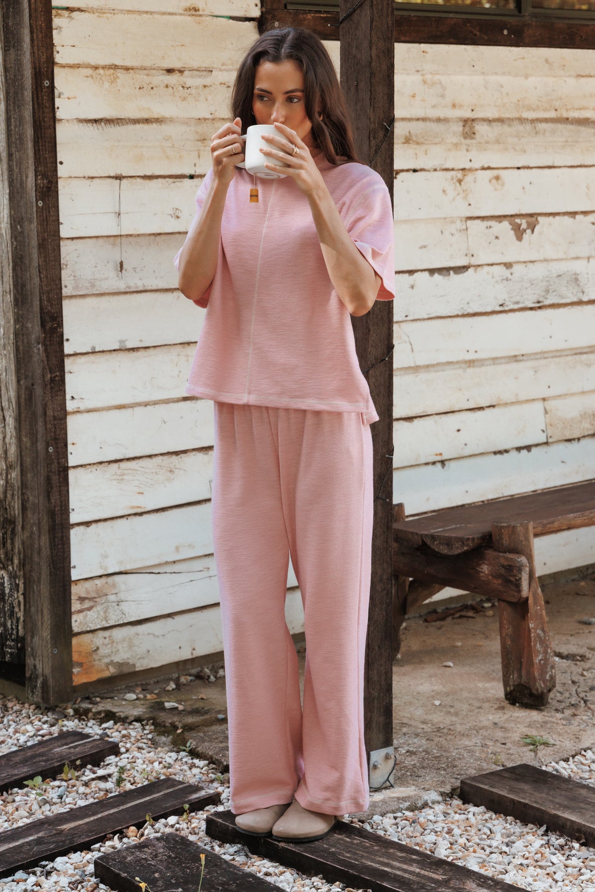 Angler Knit Set in Pink – view 1 of 10