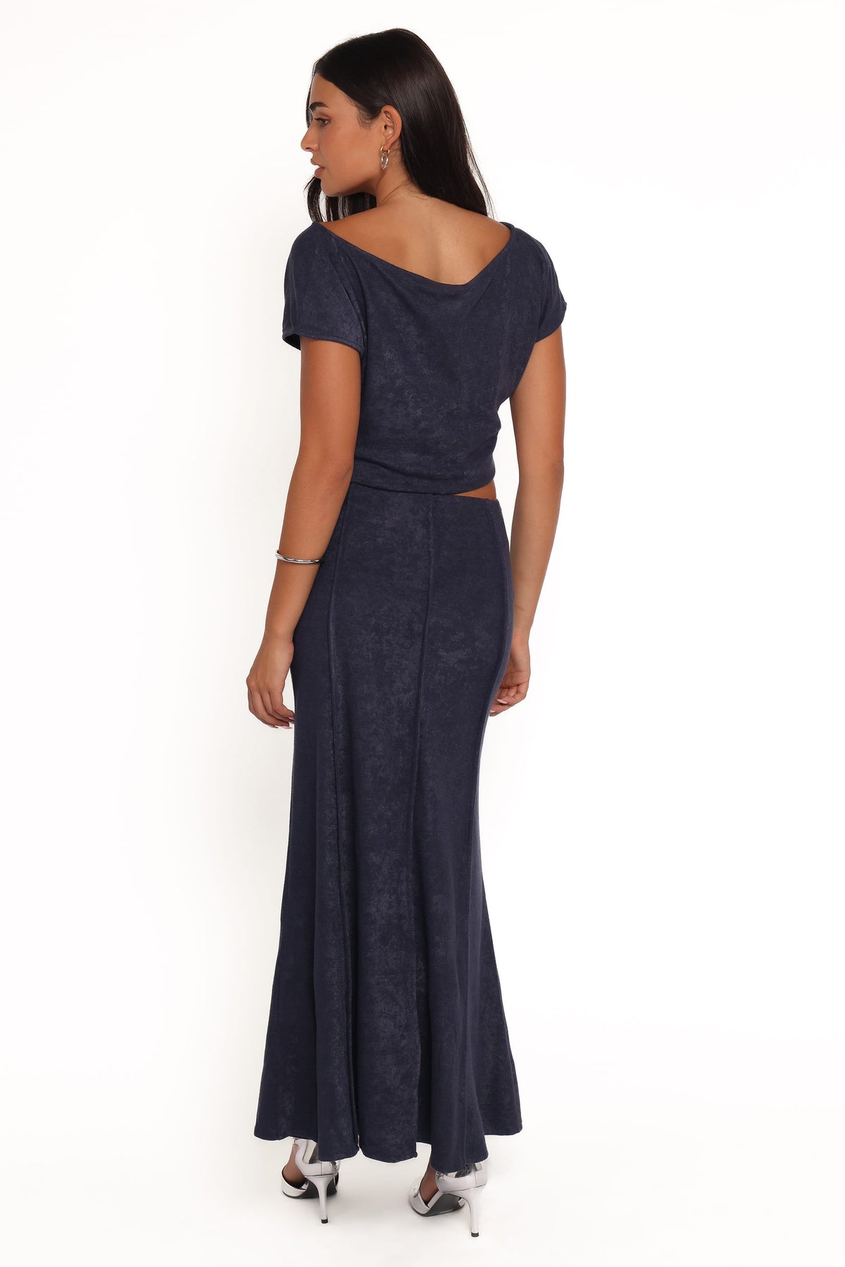 Aria Maxi Skirt Set in Denim Blue – view 4 of 6