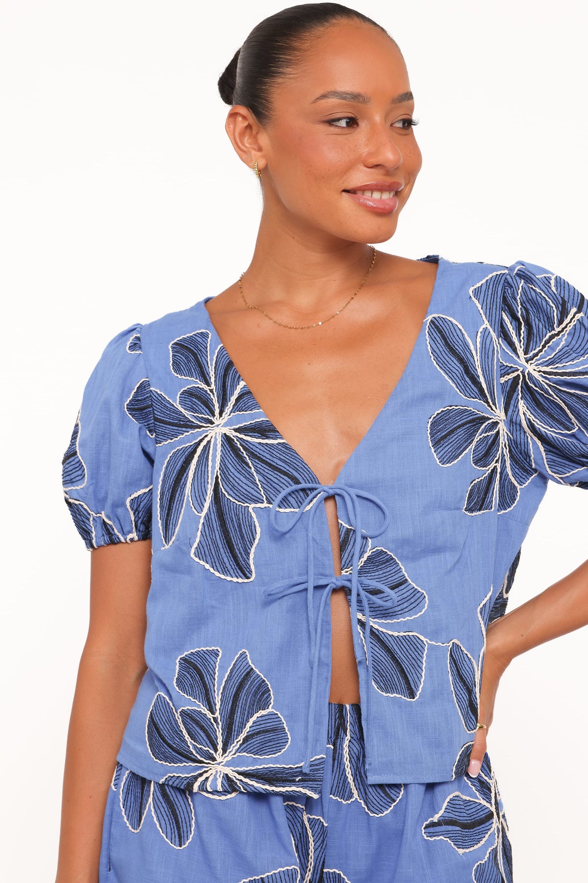 Asta Short Set in Blue Floral – view 2 of 7