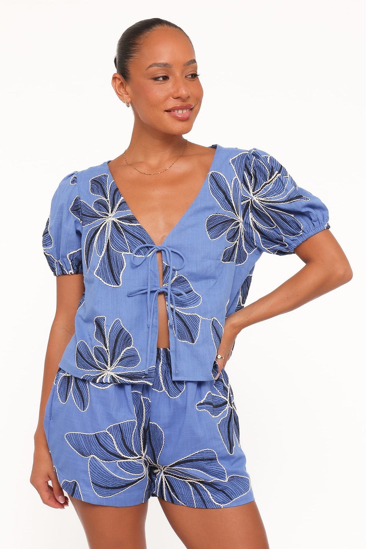 Asta Short Set in Blue Floral – view 1 of 7
