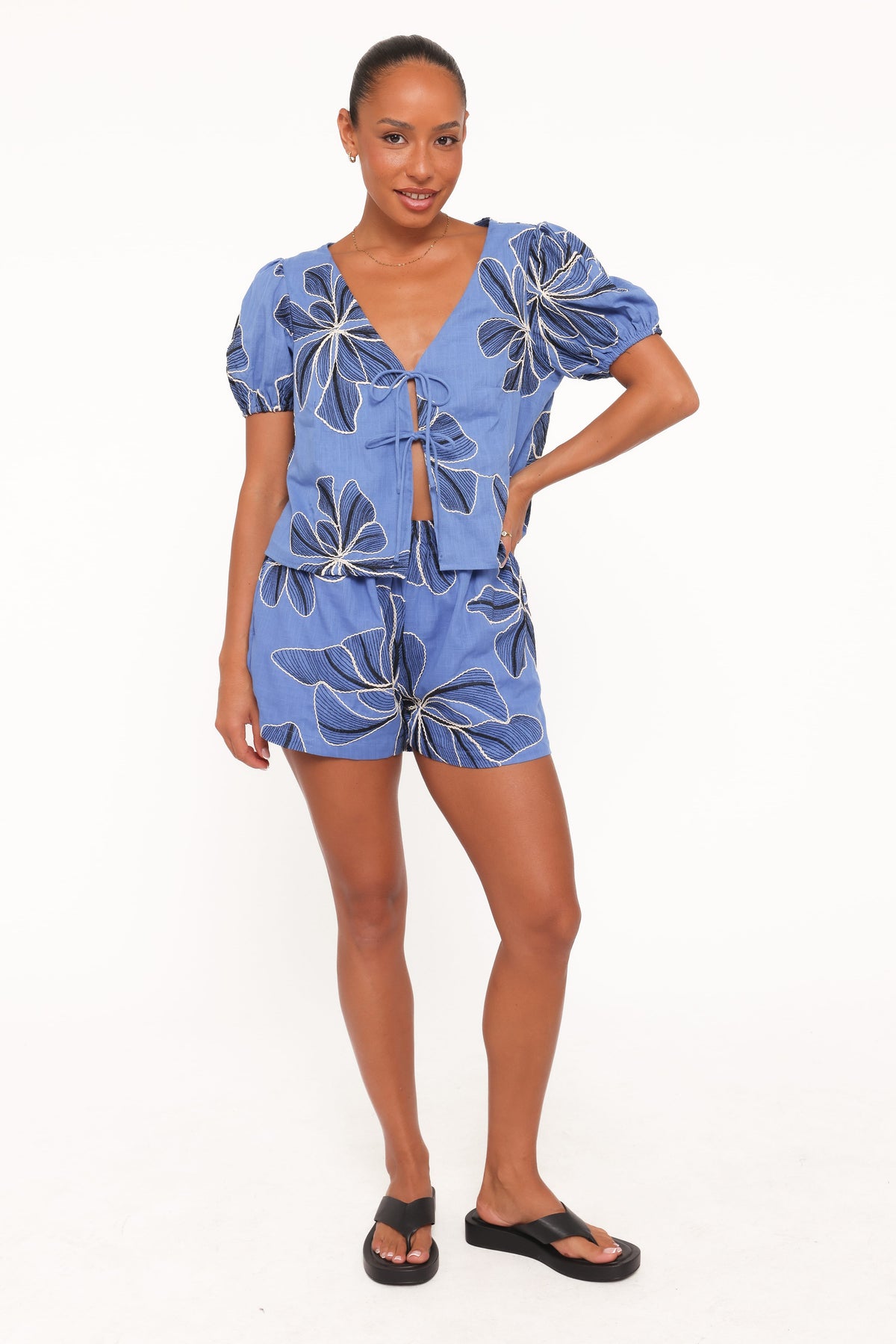 Asta Short Set in Blue Floral – view 5 of 7