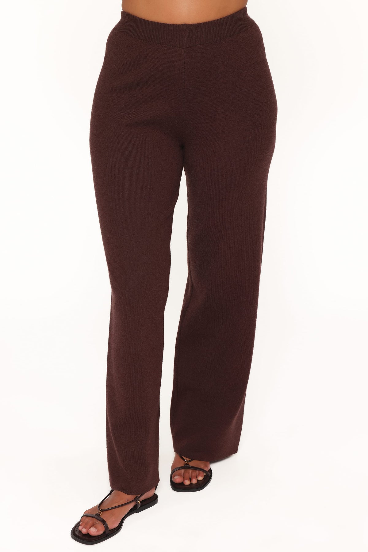Beth Knitted Pant Set in Chocolate – view 6 of 9
