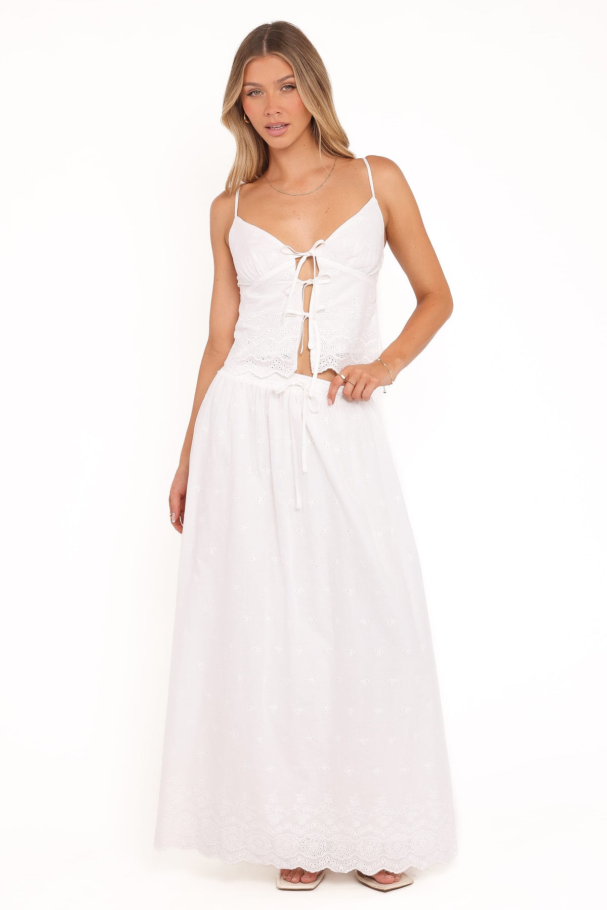Blaire Skirt Set in White – view 2 of 9