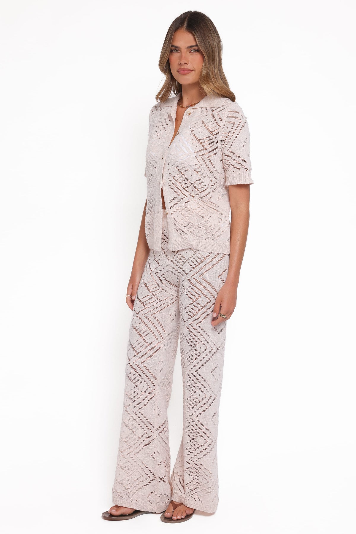 Briony Knit Pant Set in Cream – view 5 of 8