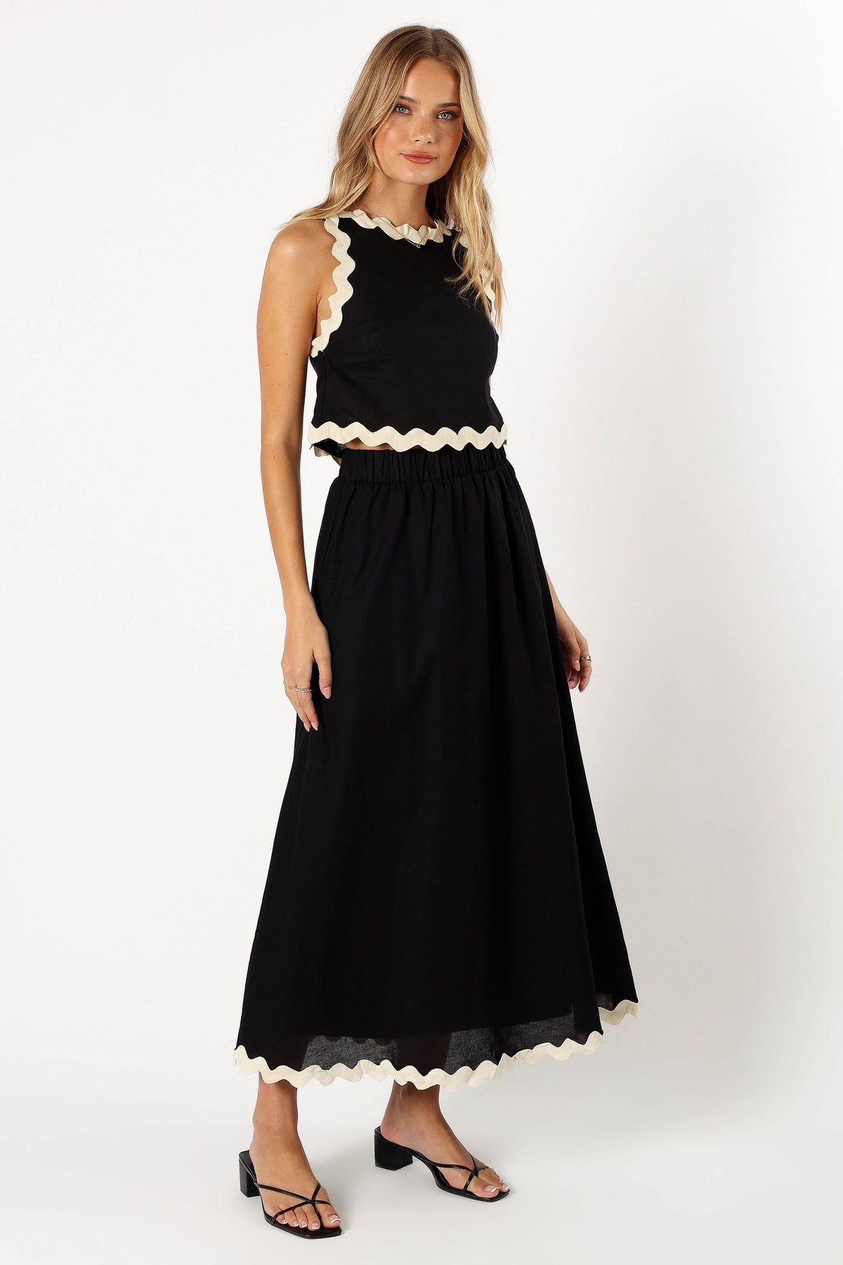 Chrissy Two Piece Set in Black Cream – view 1 of 8