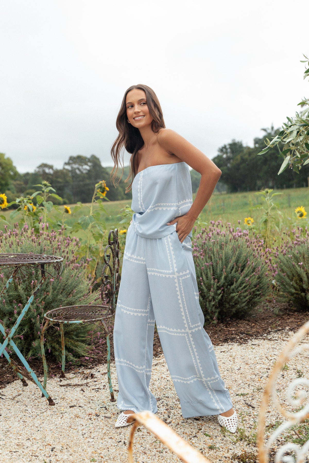 Ezra Pant Set in Light Blue – view 2 of 10