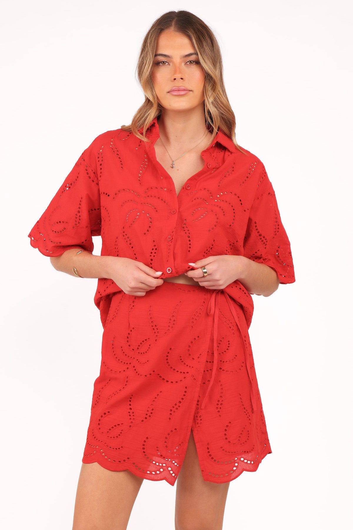 Gallie Skirt Set in Red – view 2 of 10