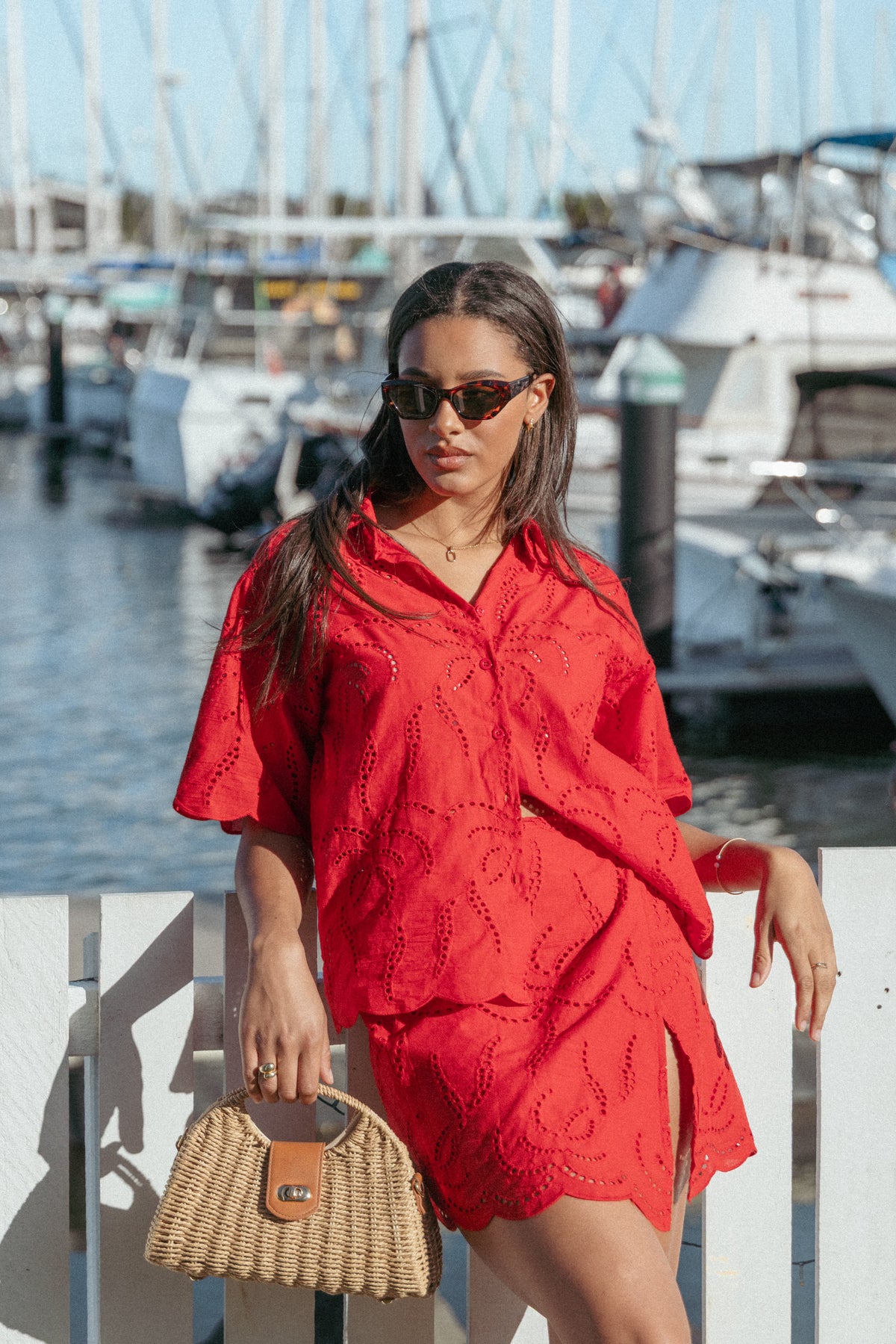 Gallie Skirt Set in Red – view 1 of 10
