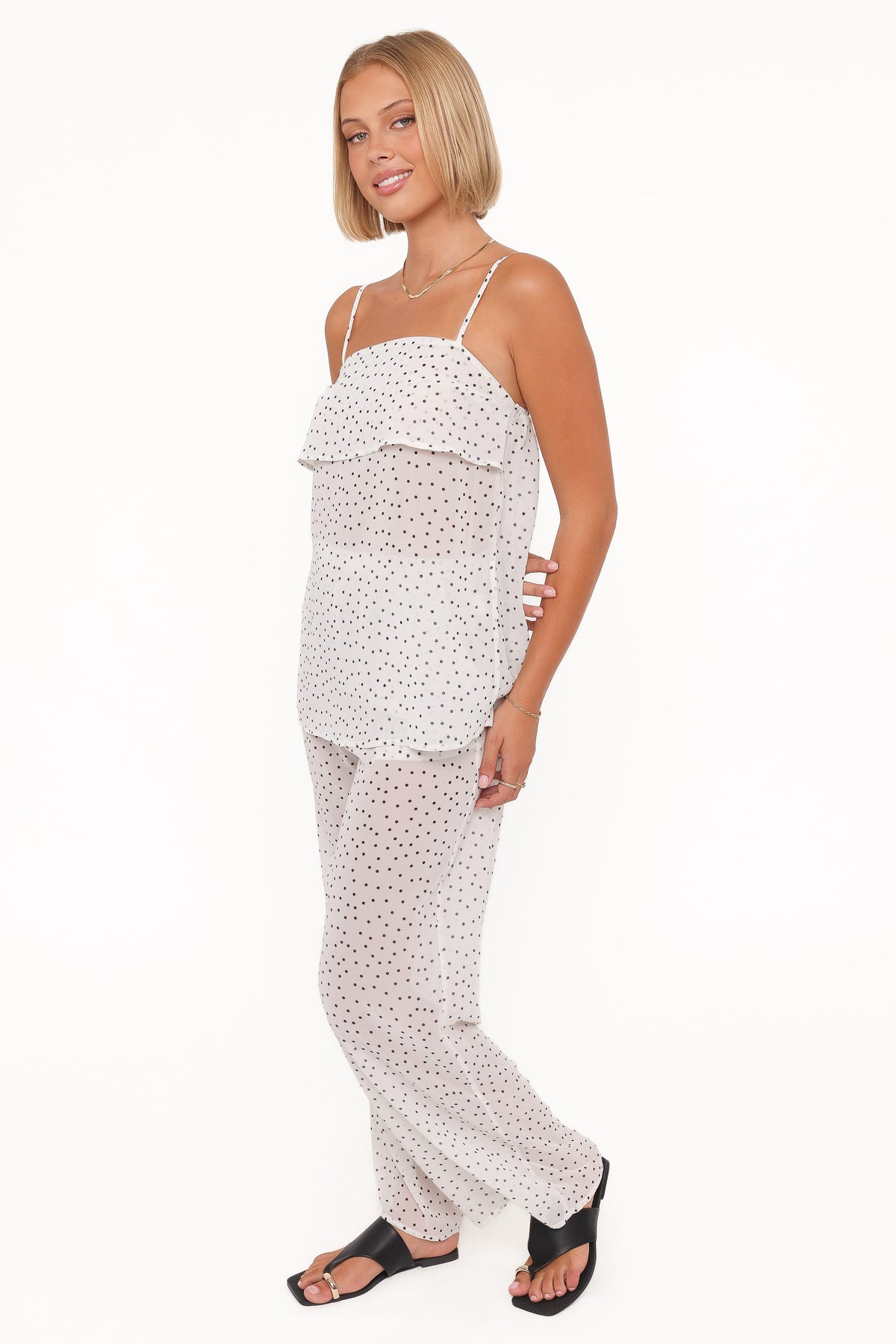 Hazel Pant Set in Cream Polka Dot – view 3 of 7