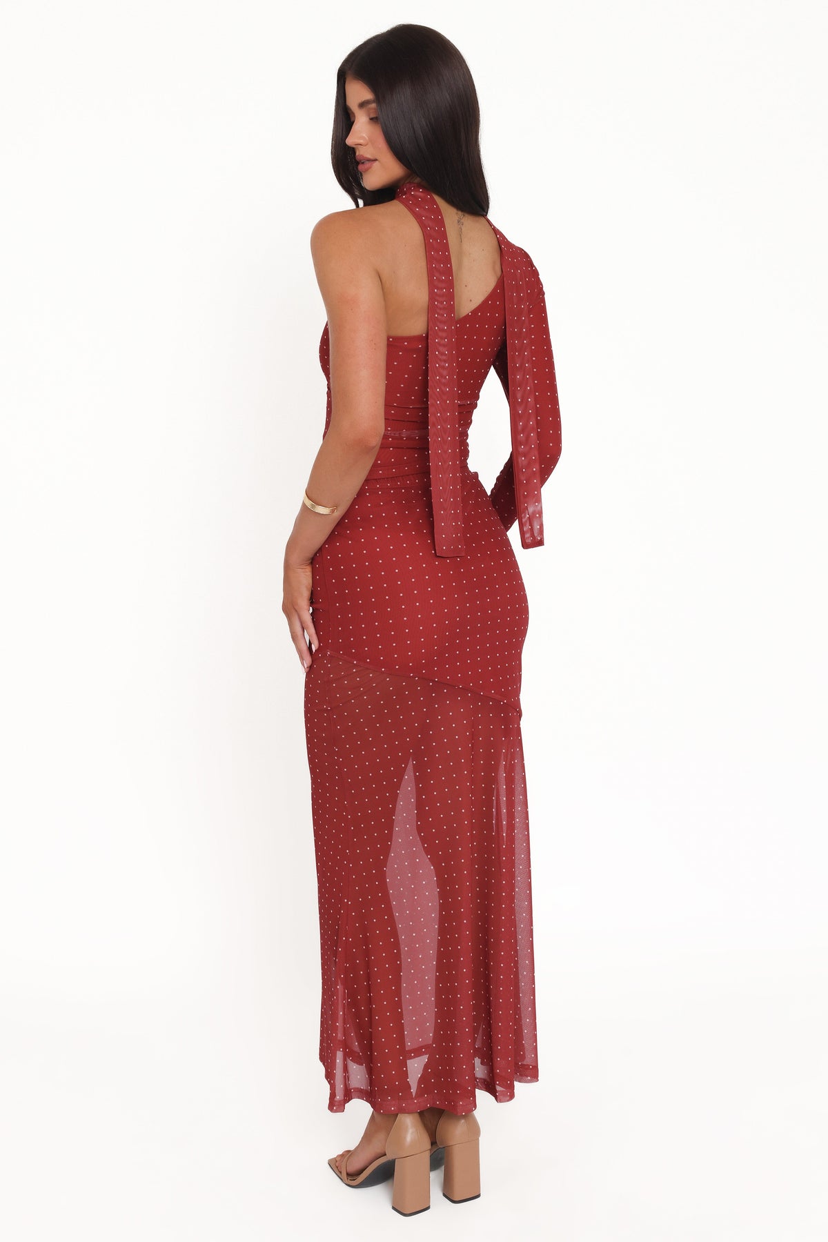 Hollie Mesh Skirt Set in Red Polka Dot – view 5 of 9