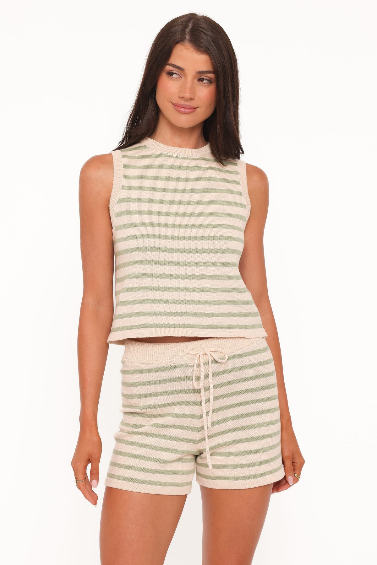 Ilona Knit Set in Cream/Sage – view 2 of 7