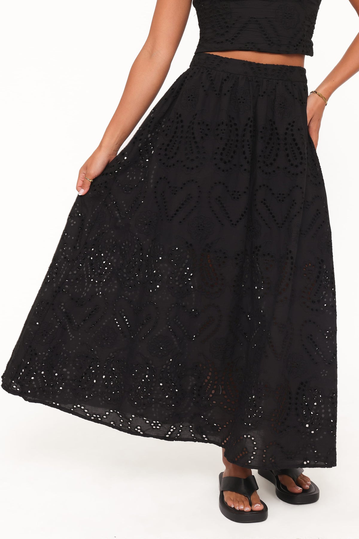 Isabelle Maxi Skirt Set in Black – view 5 of 6