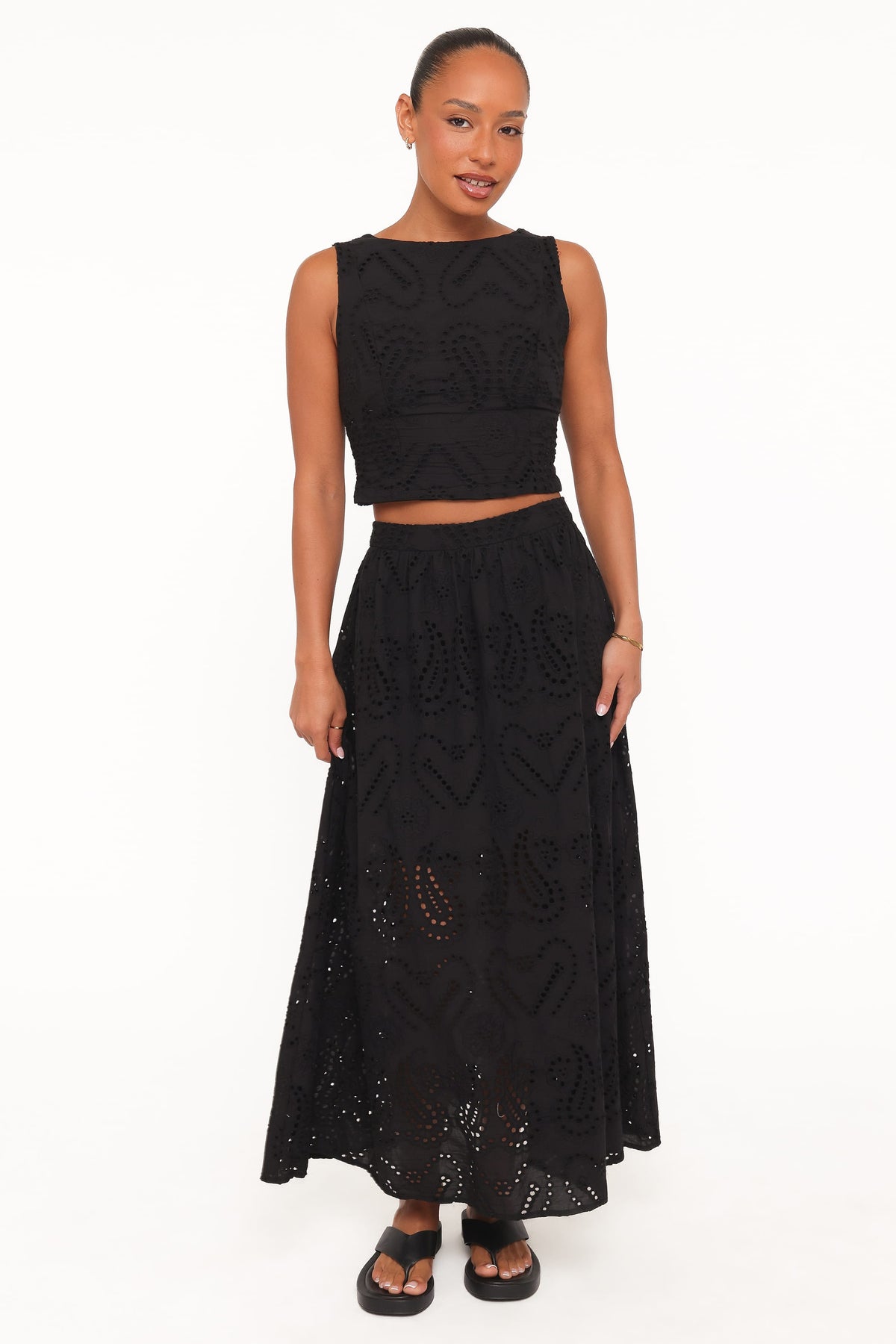 Isabelle Maxi Skirt Set in Black – view 1 of 6