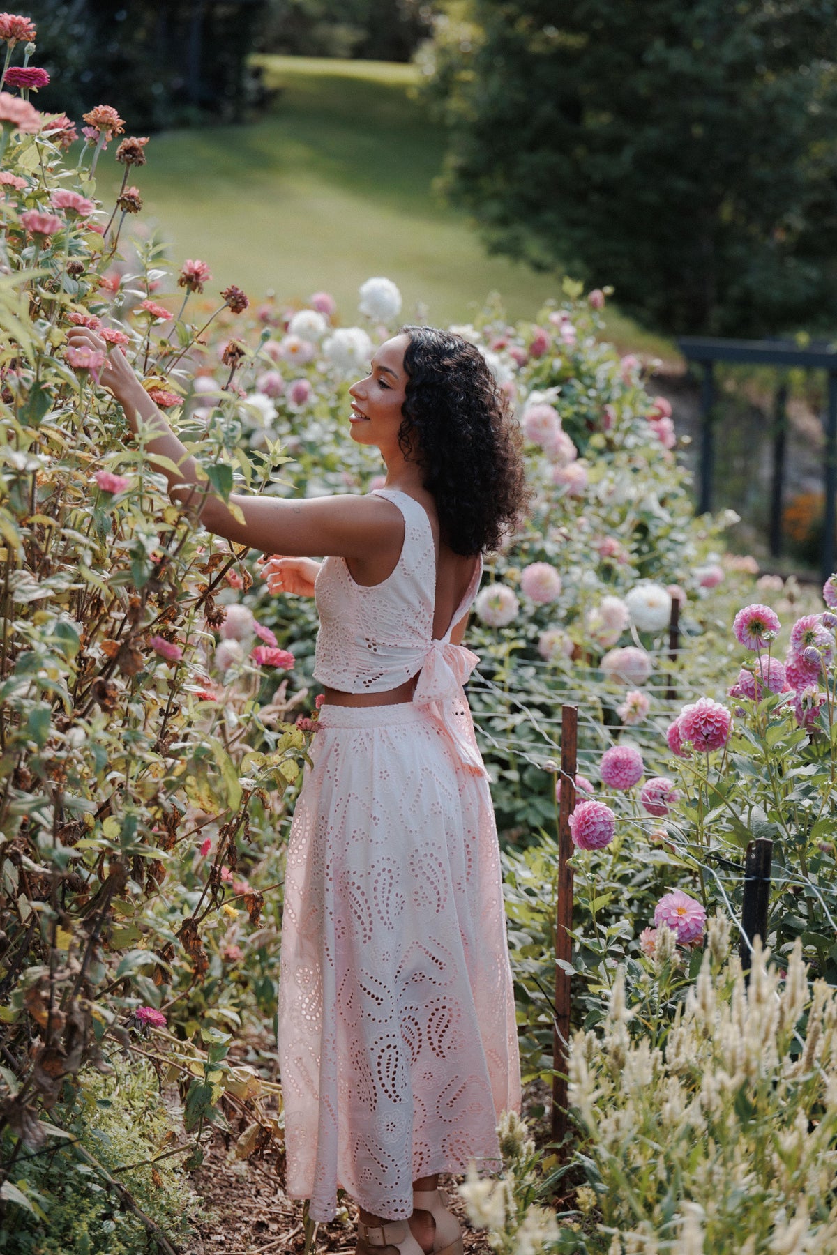 Isabelle Maxi Skirt Set in Pink – view 1 of 7