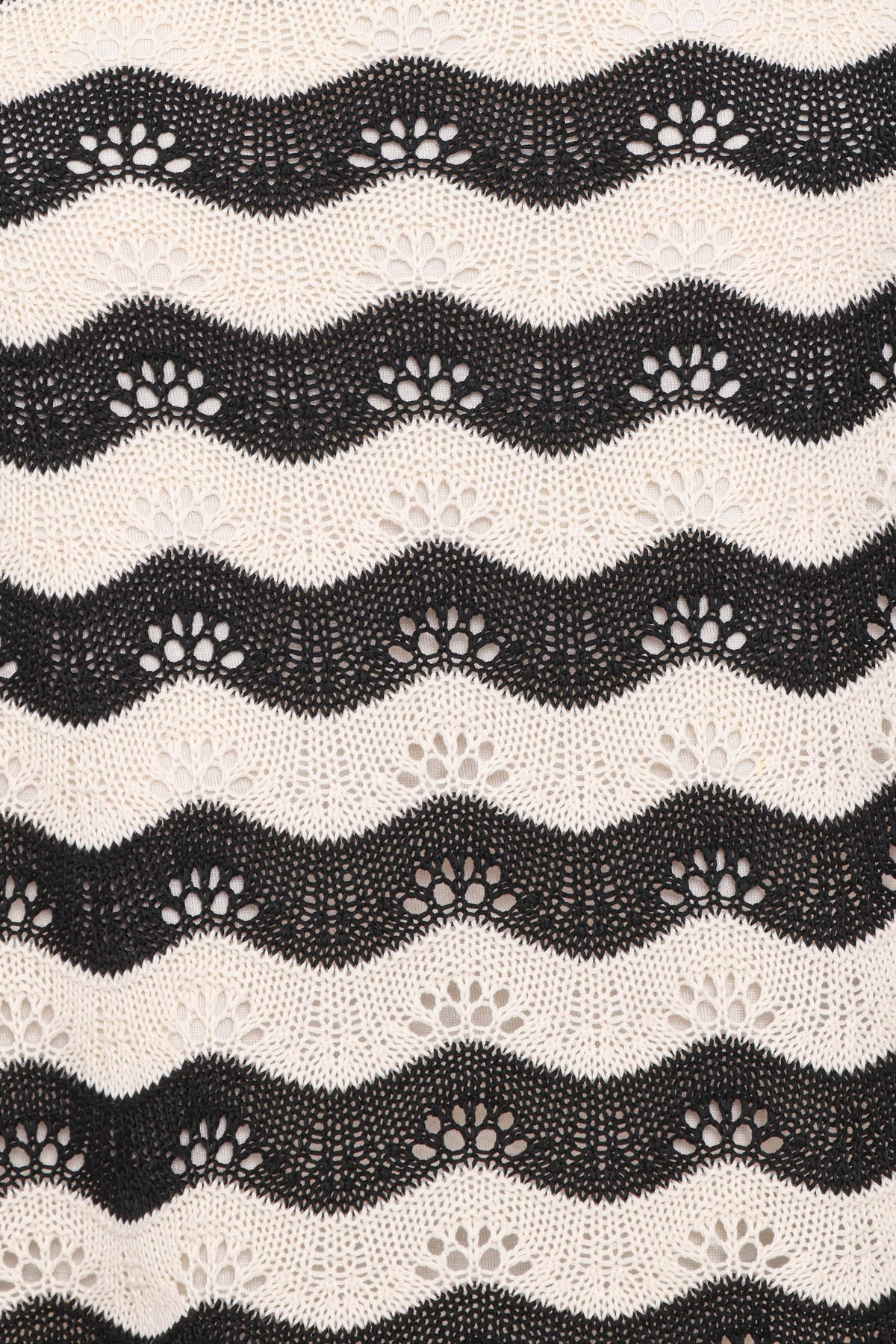 Iveta Knit Short Set in Black/Cream Stripe – view 8 of 9