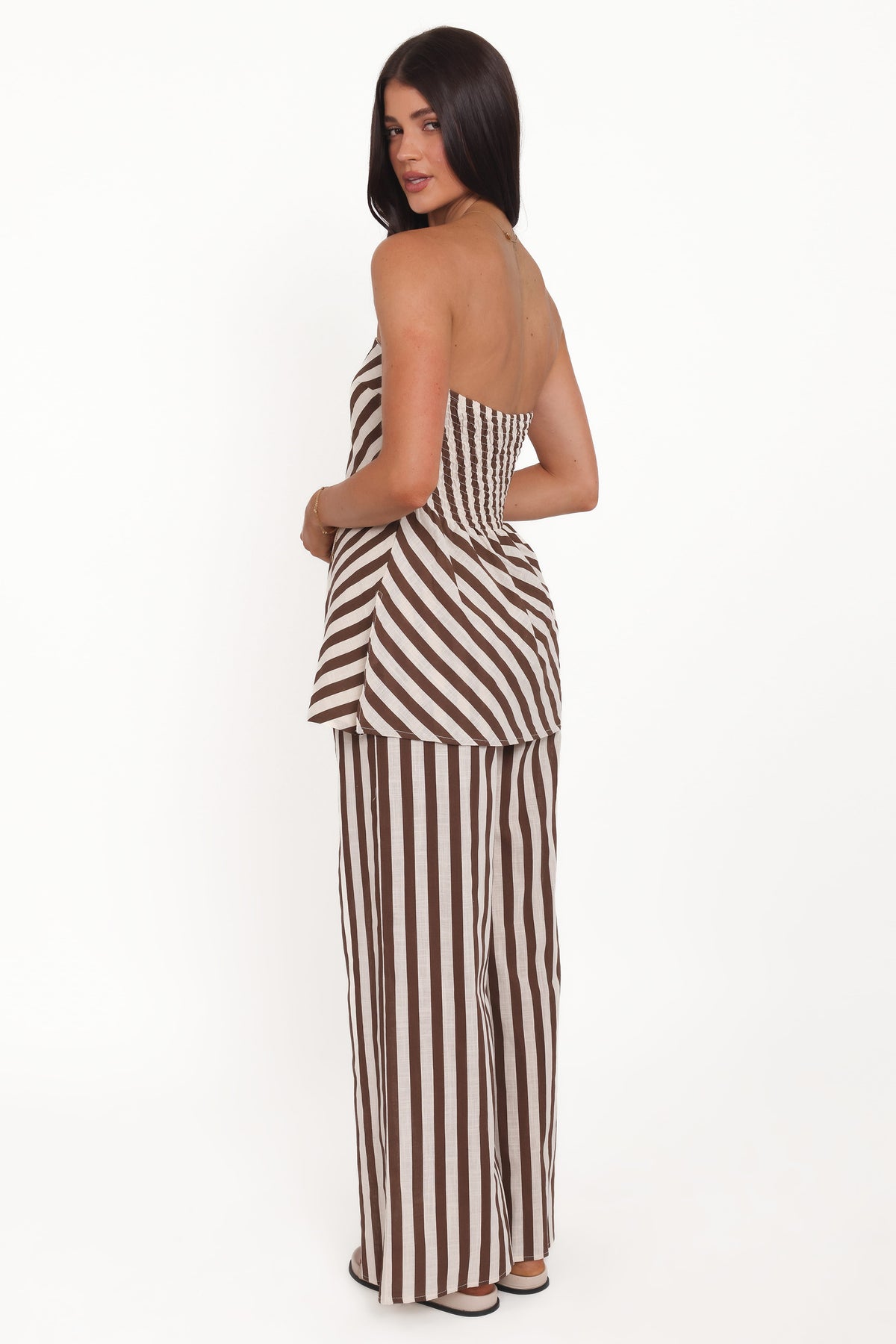 Kim Pant Set in Brown Stripe – view 4 of 7