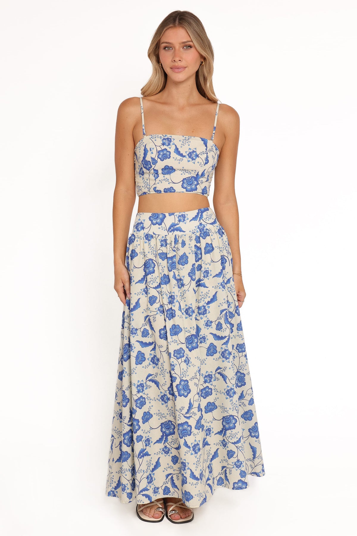 Kristy Maxi Skirt Set in Cream Floral – view 2 of 8