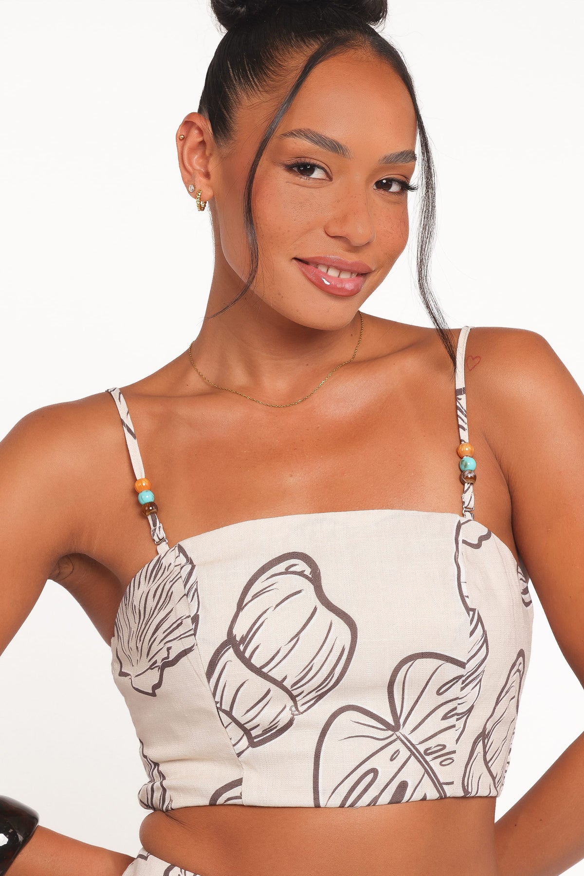 Kristy Maxi Skirt Set in Cream Shells – view 3 of 8