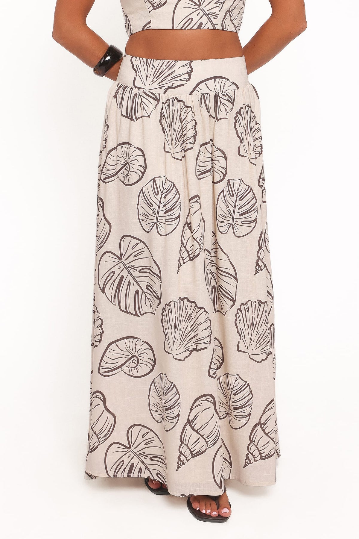 Kristy Maxi Skirt Set in Cream Shells – view 6 of 8