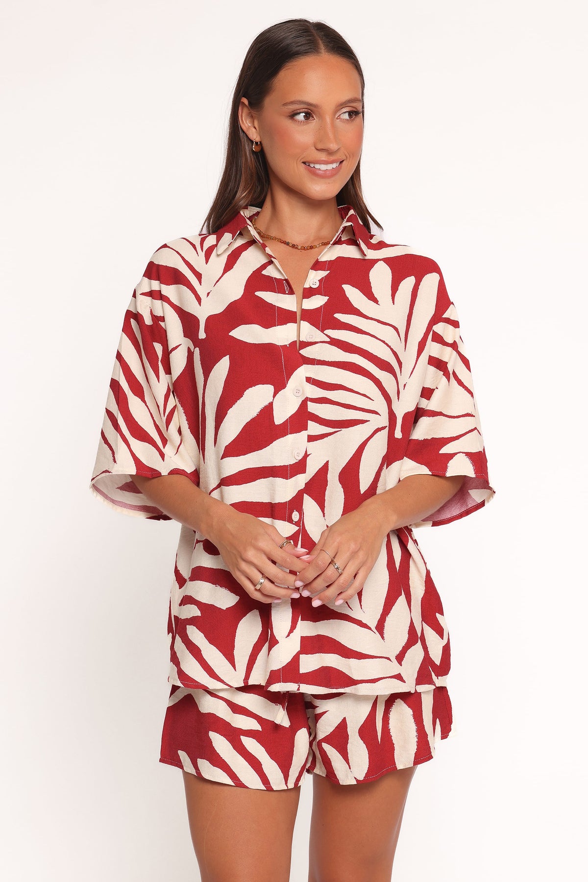 Lilo Short Set in Red Palm Print – view 1 of 6