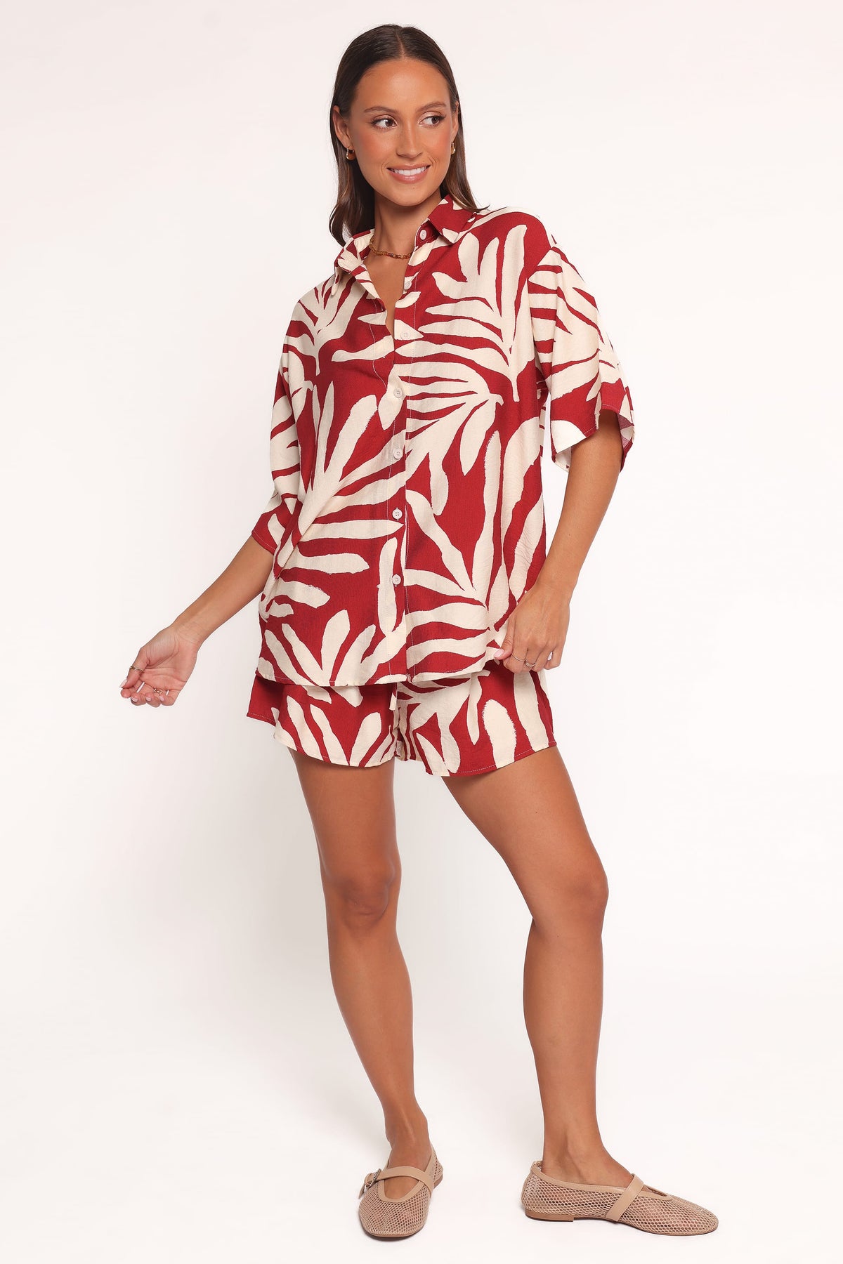 Lilo Short Set in Red Palm Print – view 5 of 6