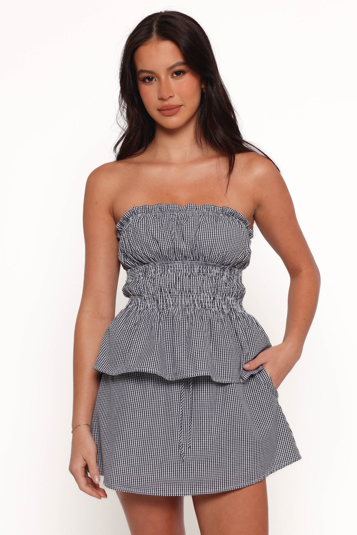 Luna Skirt Set in Black White Gingham – view 5 of 11