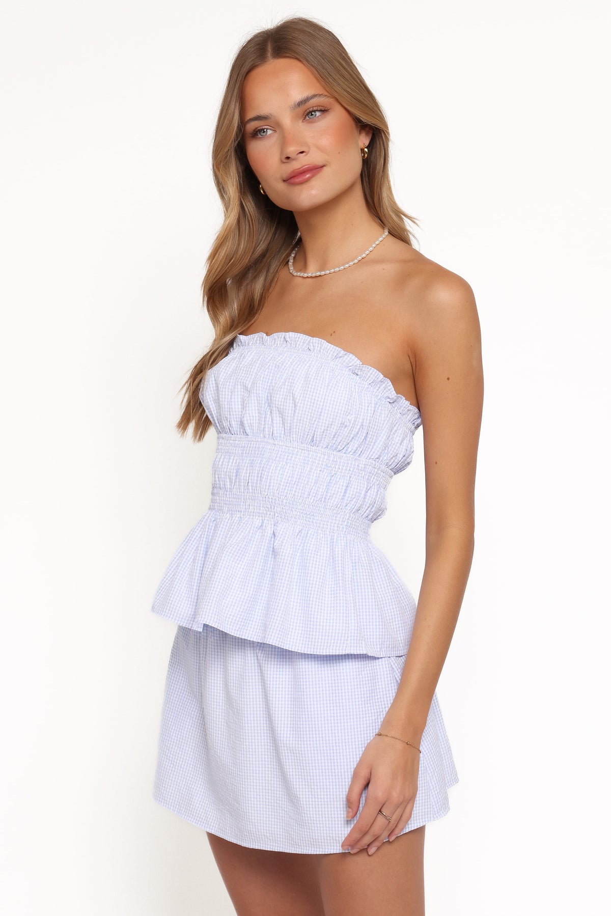Luna Skirt Set in Blue Gingham – view 5 of 9