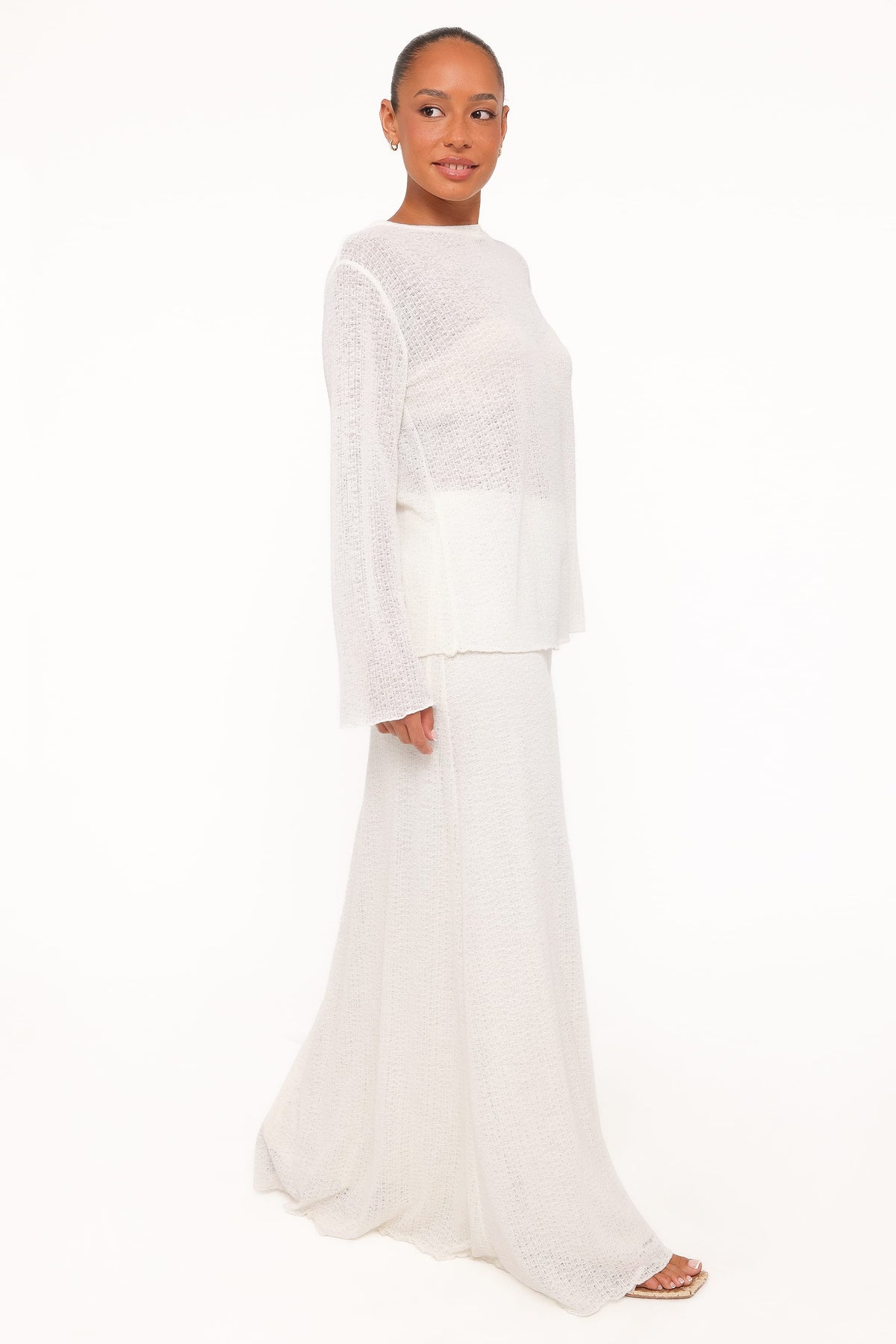 Lune Knit Skirt Set in Cream – view 3 of 6