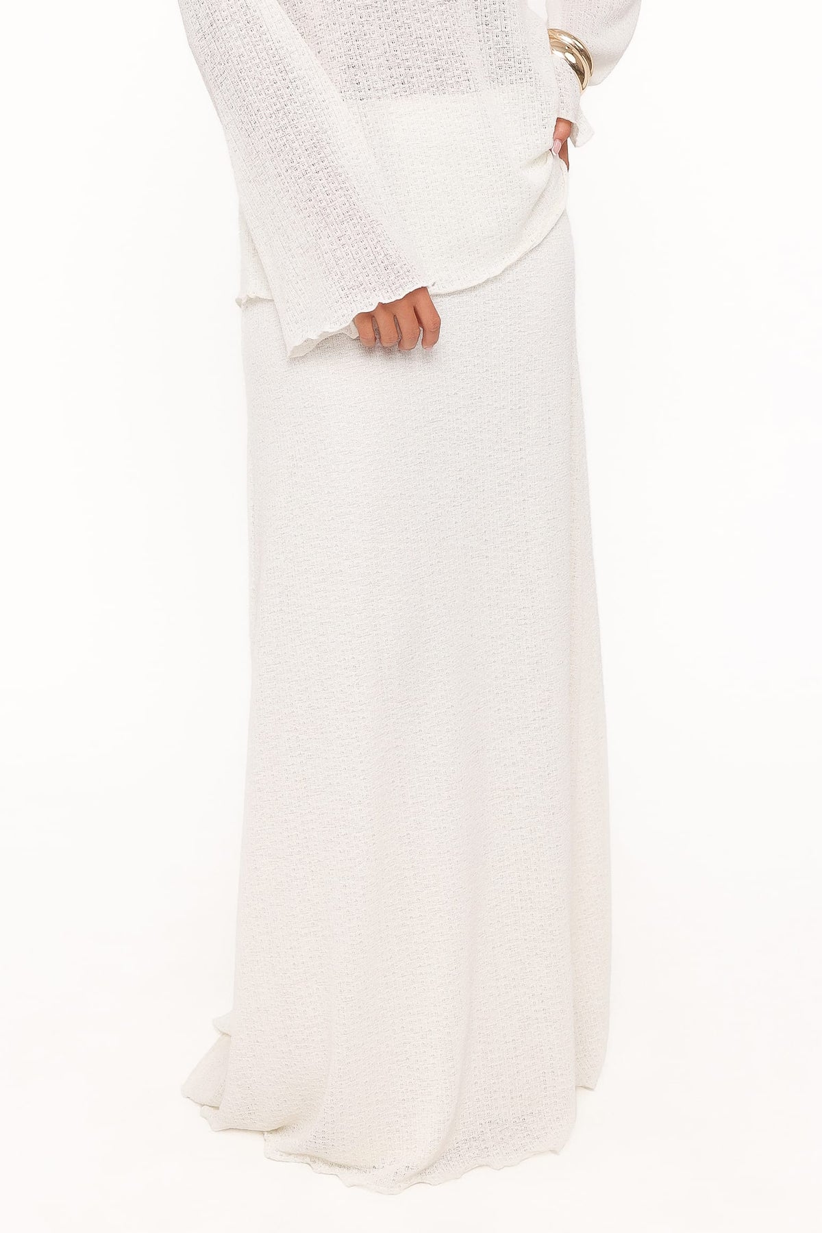 Lune Knit Skirt Set in Cream – view 5 of 6