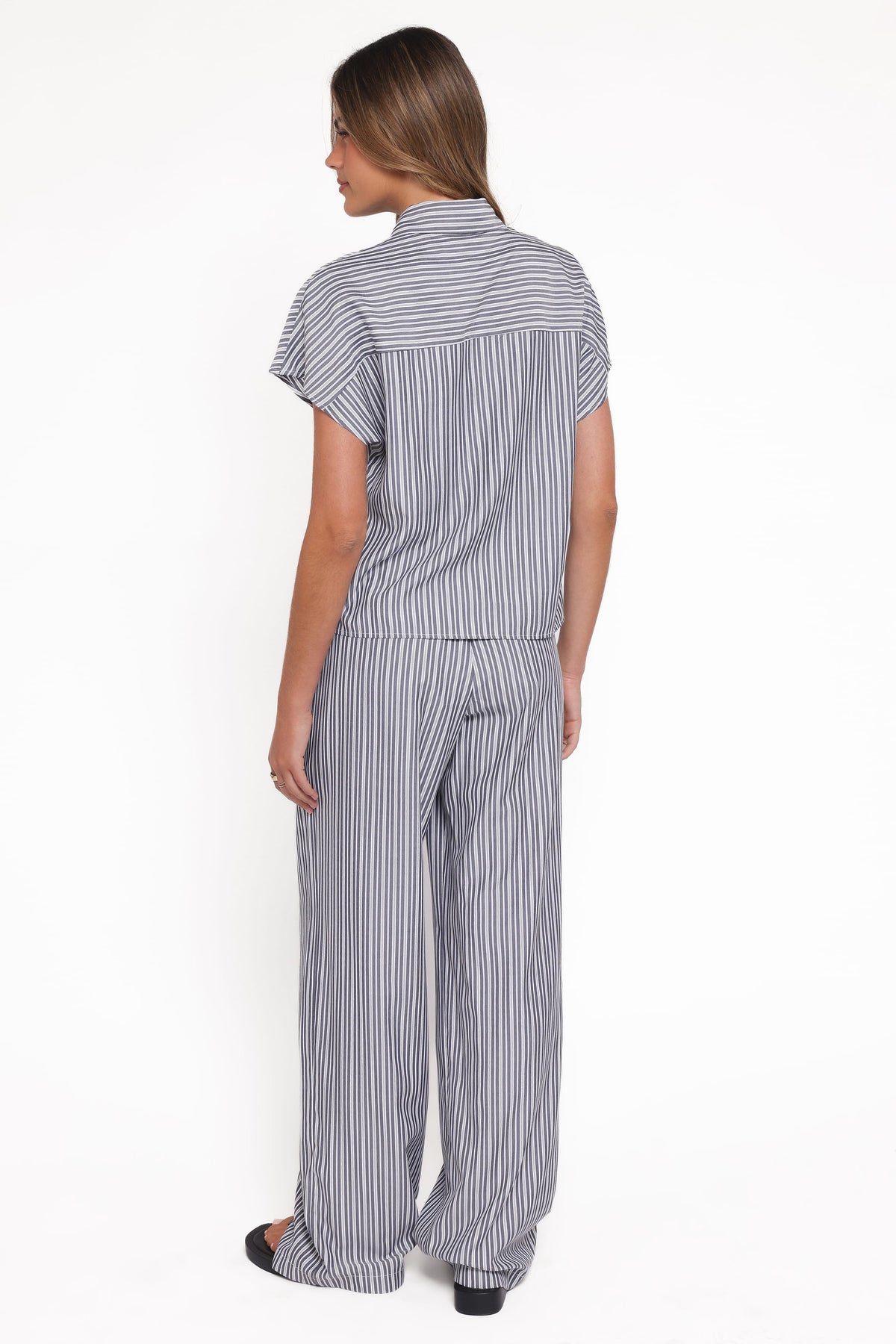 Melanie Pant Set in Charcoal Stripe – view 4 of 6