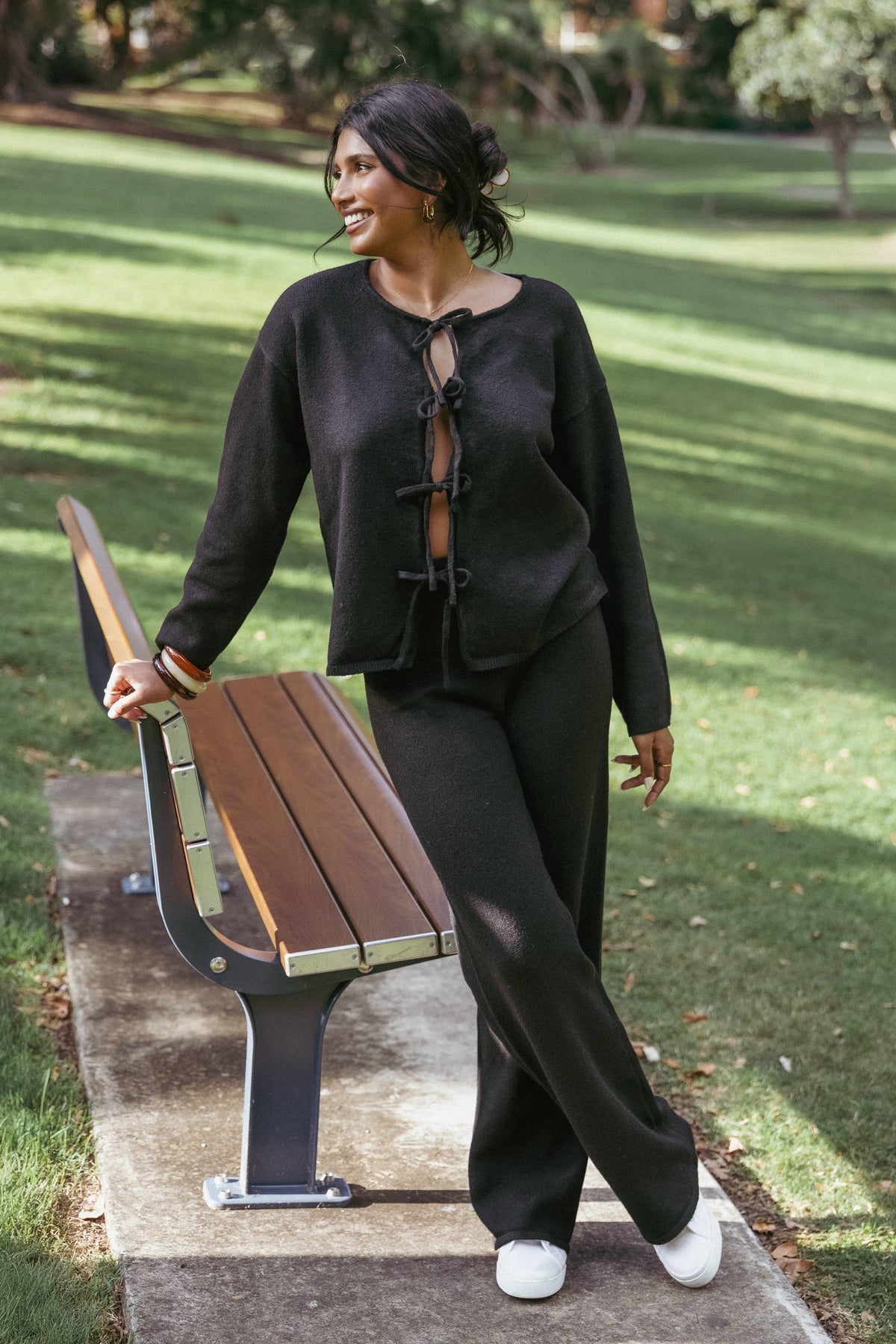 Odell Knit Set in Black – view 1 of 10