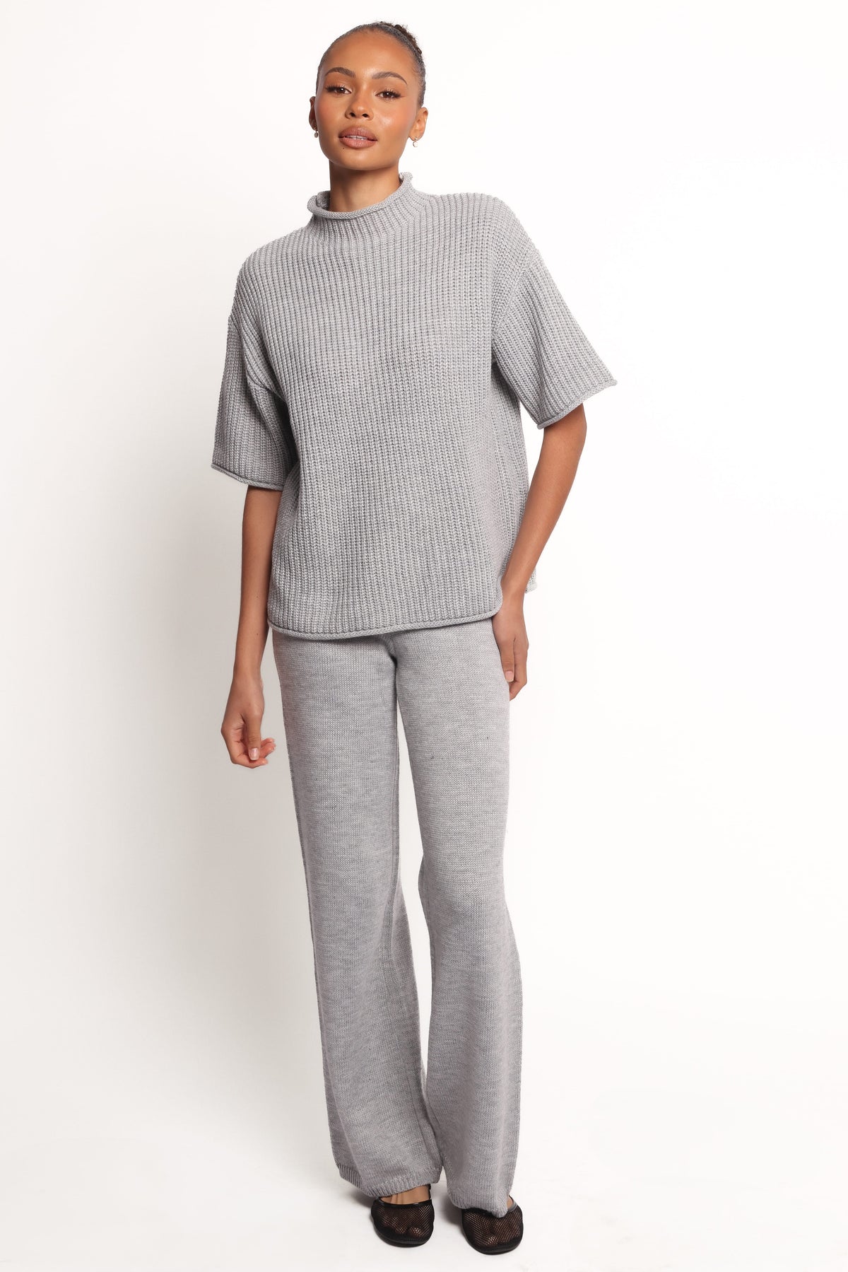 Remii Knit Pant Set in Grey – view 1 of 7