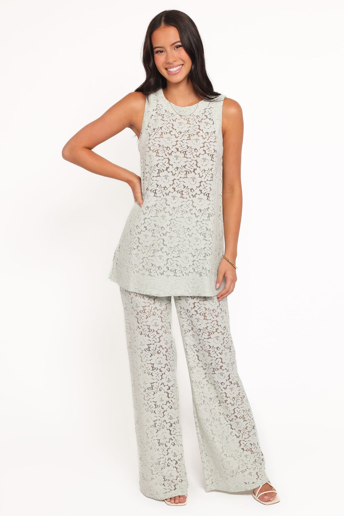 Sammy Embroidered Set in Mint Green – view 2 of 8