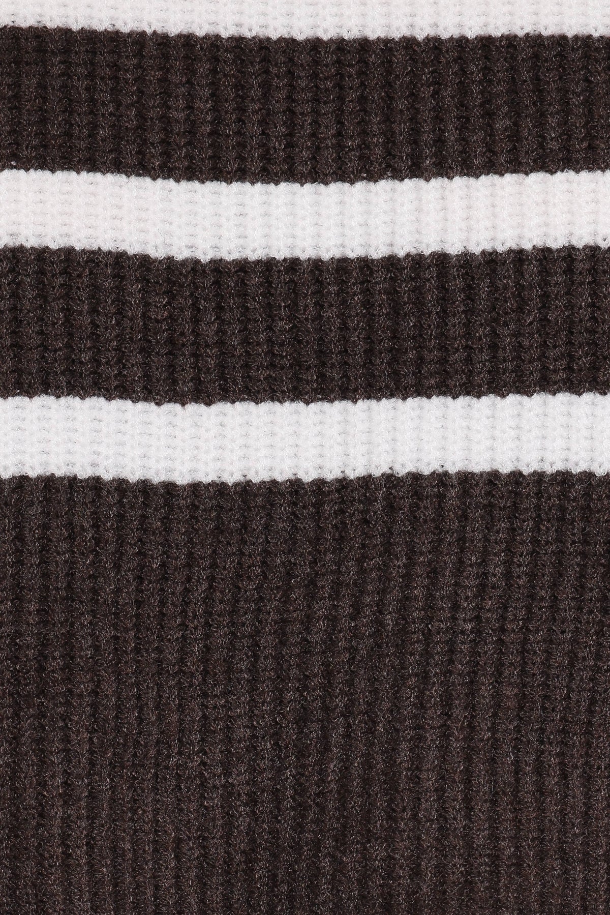 Sara Sweater Set Mini Skirt in Chocolate Cream Stripe – view 6 of 6