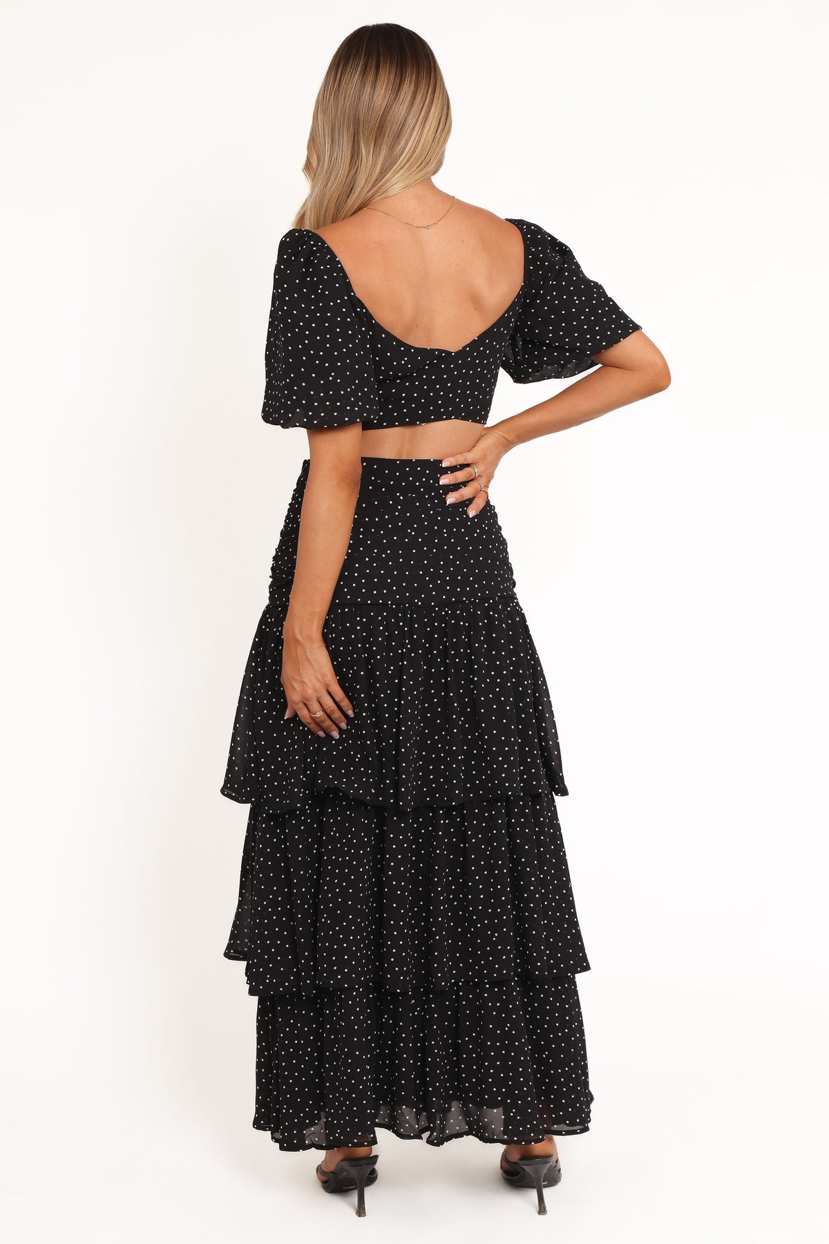 Selina Skirt Set in Black Polka Dot – view 3 of 8