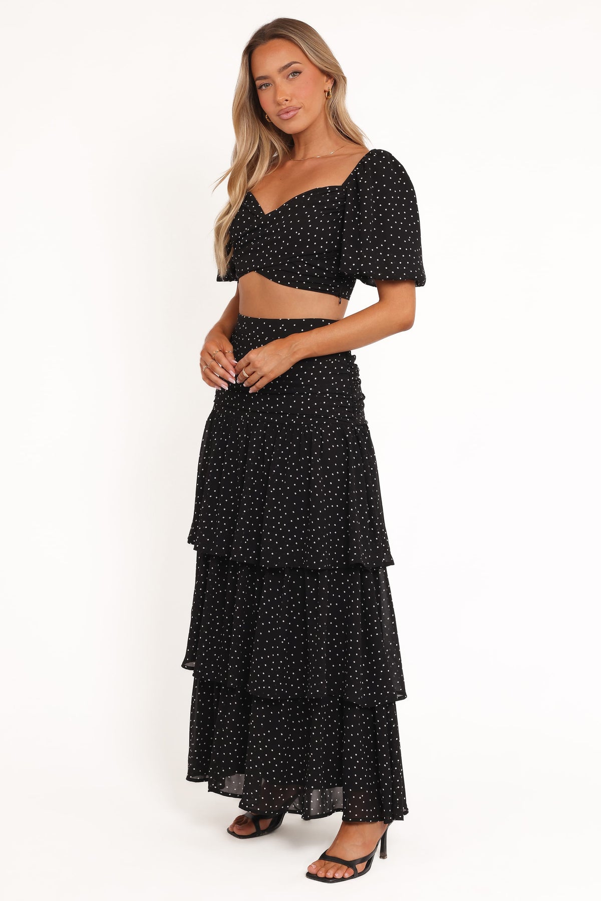 Selina Skirt Set in Black Polka Dot – view 4 of 8