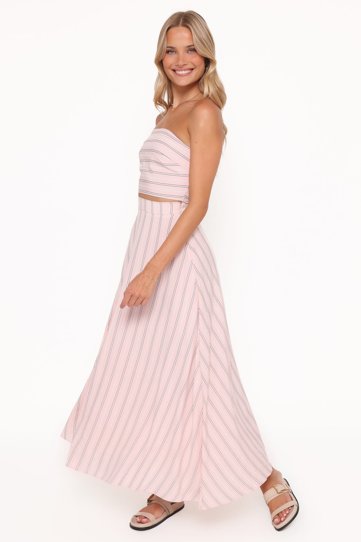Serafina Two Piece Set in Pink/Blue Stripe – view 4 of 8