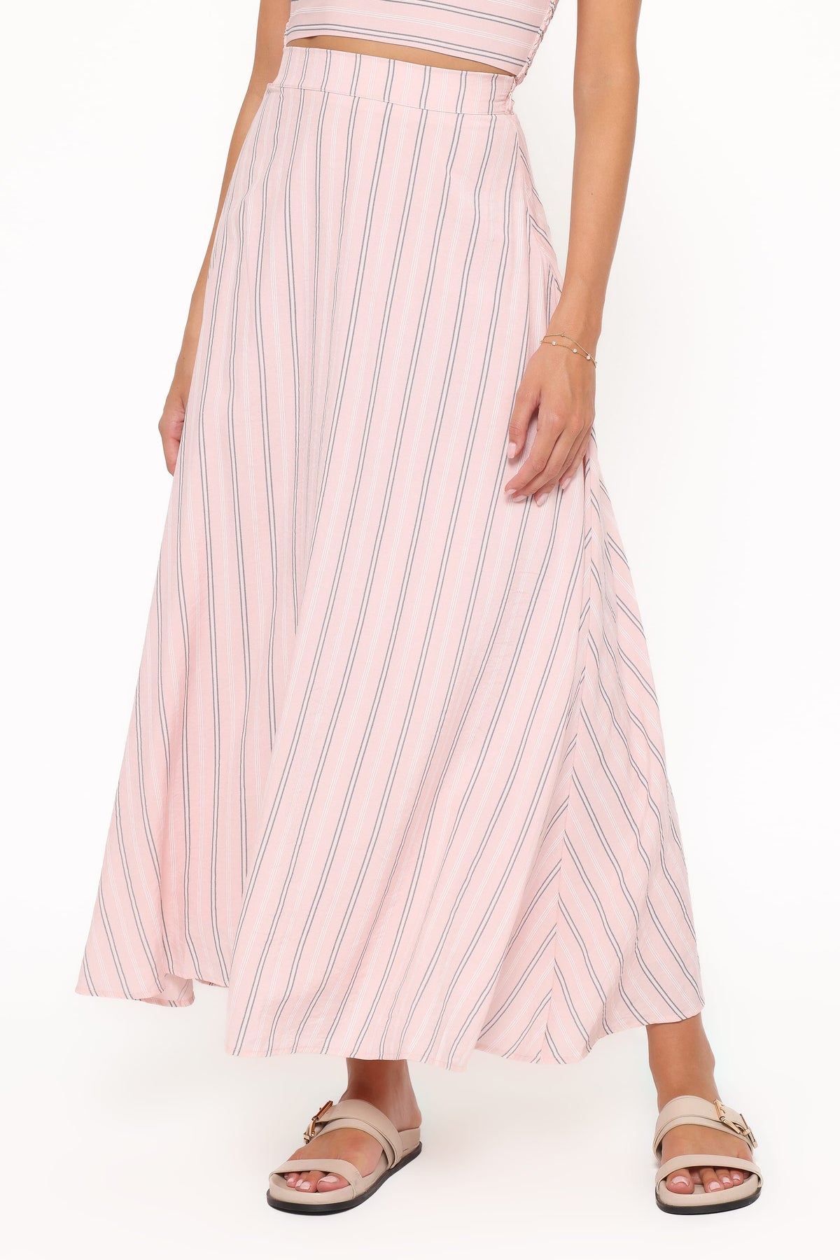 Serafina Two Piece Set in Pink/Blue Stripe – view 6 of 8