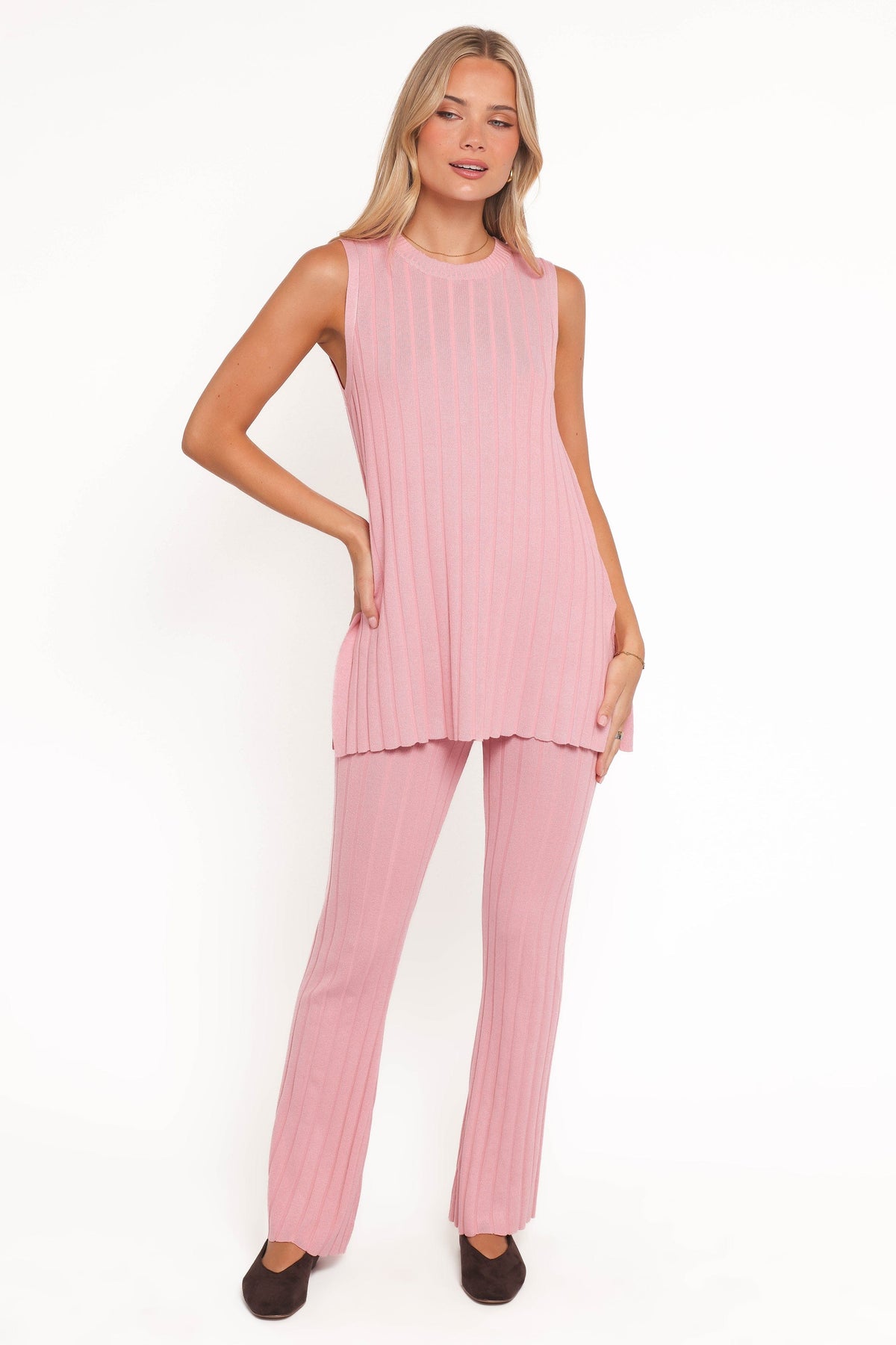 Silvie Knitted Set in Rose – view 1 of 7