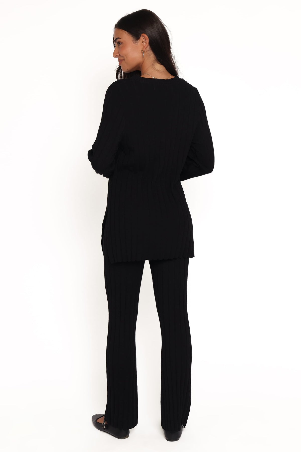 Silvie Long Sleeve Knitted Set in Black – view 4 of 6