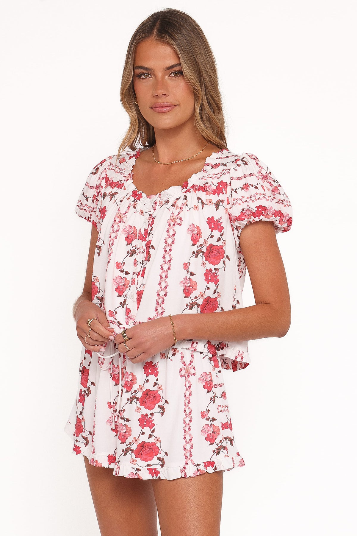 Solana Short Set in Red Rose – view 4 of 9
