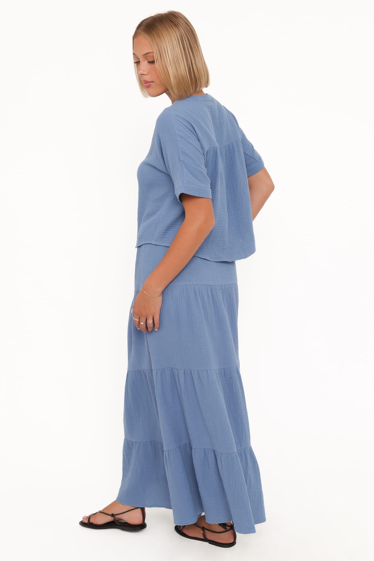Sophia Skirt Set in Denim Blue – view 4 of 6