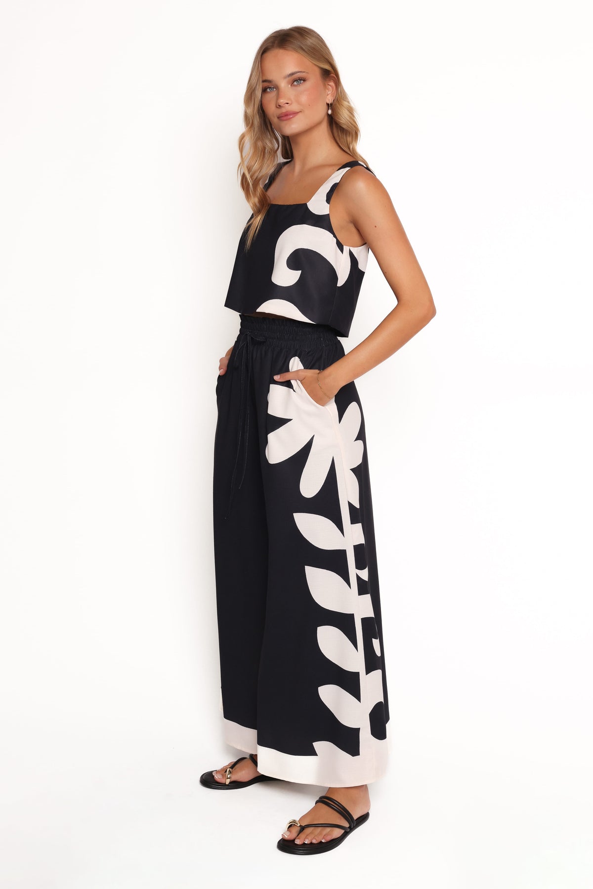 Timothy Pant Set in Black/Cream – view 3 of 7