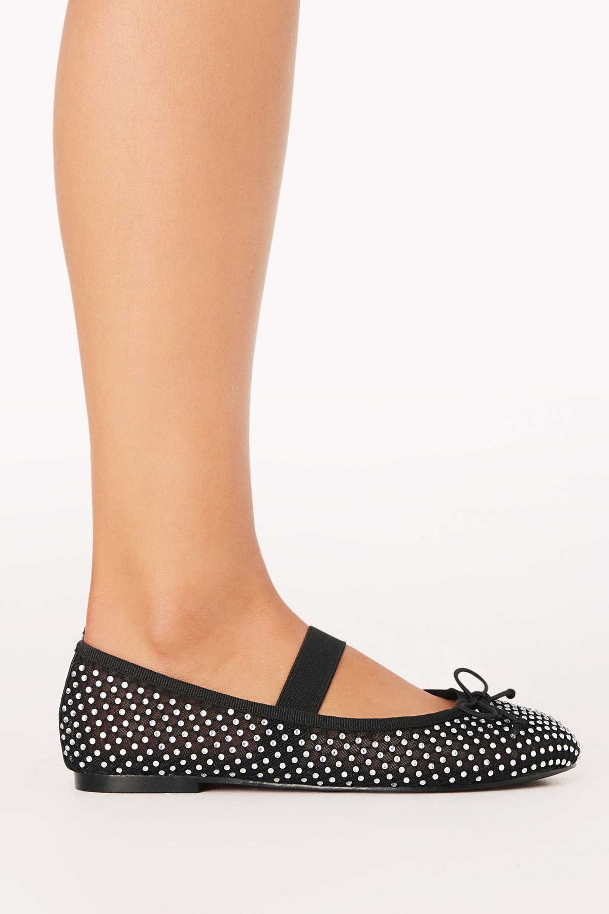 Edda Flats in Black/Diamante – view 2 of 6