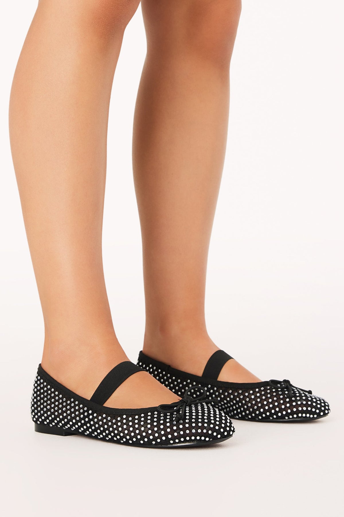 Edda Flats in Black/Diamante – view 1 of 6
