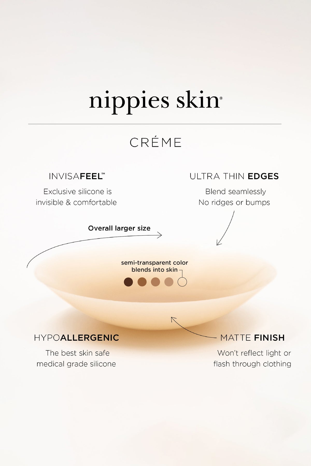 Nippies Non-Adhesive No-Show Inserts in Creme – view 2 of 2